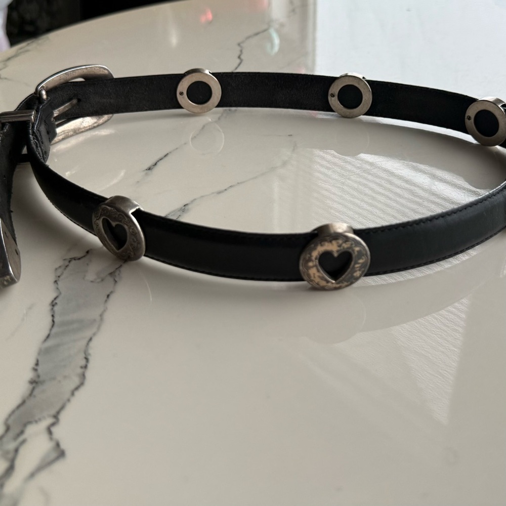 Brighton Black Belt with Silver Hearts - Picture 9 of 11